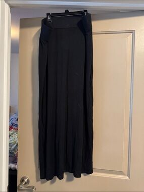 Black Maxi Skirt with Comfortable Stretch Waist